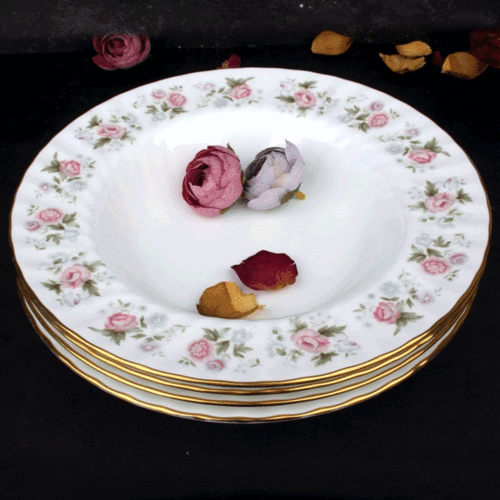 영국앤틱 민튼 Minton Spring Bouquet 스프링부케 접시 양식기 (샐러드접시/림스프볼),야드로,영국찻잔