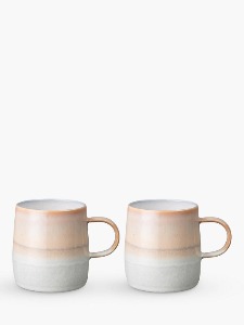 덴비 Denby Quartz Rose Mugs, Set of 2, 350ml, Pink,야드로,영국찻잔