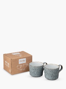 덴비 Denby Studio Grey Tea/Coffee Cups, Set of 2, 260ml,야드로,영국찻잔