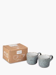 덴비 Denby Studio Grey Espresso Coffee Cups, Set of 2, 100ml,야드로,영국찻잔