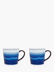 덴비 Denby Blue Haze Mugs, Set of 2, 400ml,야드로,영국찻잔