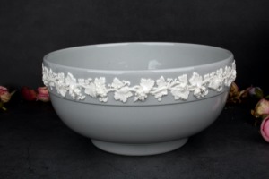 영국 앤틱 웨지우드 Wedgwood Queen&#039;s ware Grey Large Fruit bowl,야드로,영국찻잔